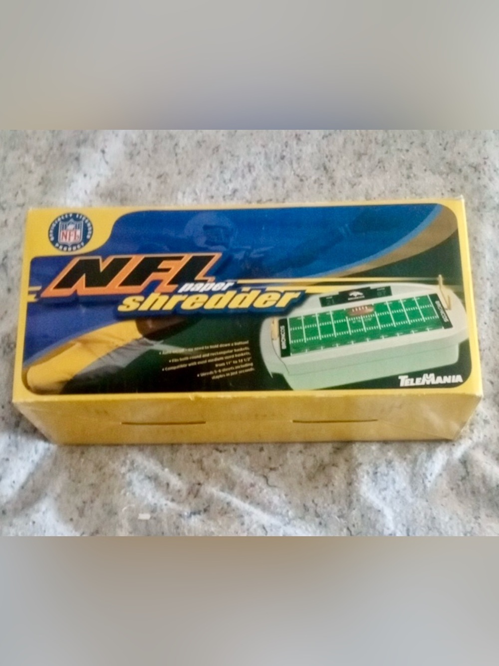Vintage NFL Football Field Paper Shredder w Box Telemania